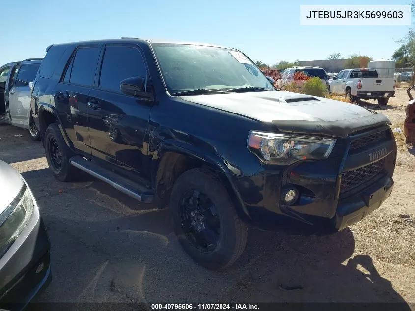 2019 Toyota 4Runner Trd Pro VIN: JTEBU5JR3K5699603 Lot: 40795506