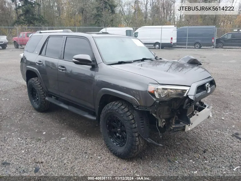 2019 Toyota 4Runner Sr5 Premium VIN: JTEBU5JR6K5614222 Lot: 40836111