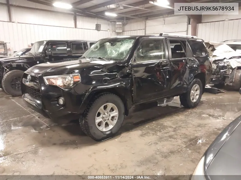 2019 Toyota 4Runner Sr5 Premium VIN: JTEBU5JR9K5678934 Lot: 40853911