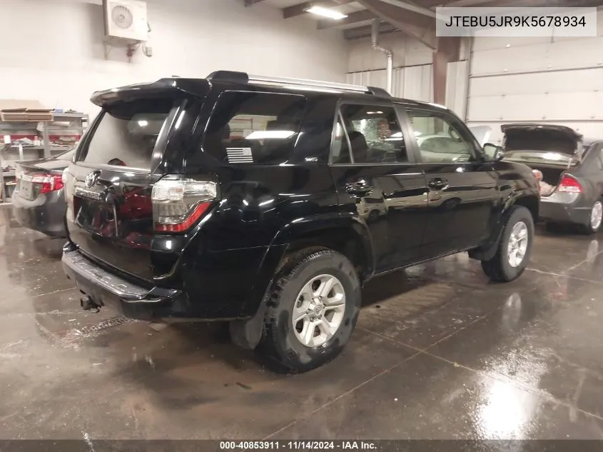 2019 Toyota 4Runner Sr5 Premium VIN: JTEBU5JR9K5678934 Lot: 40853911