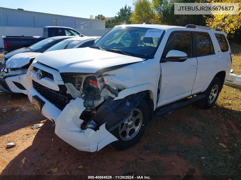 2019 Toyota 4Runner Sr5 Premium VIN: JTEBU5JR2K5676877 Lot: 40884529