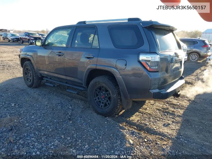 2019 Toyota 4Runner Sr5 Premium VIN: JTEBU5JR3K5650157 Lot: 40896454