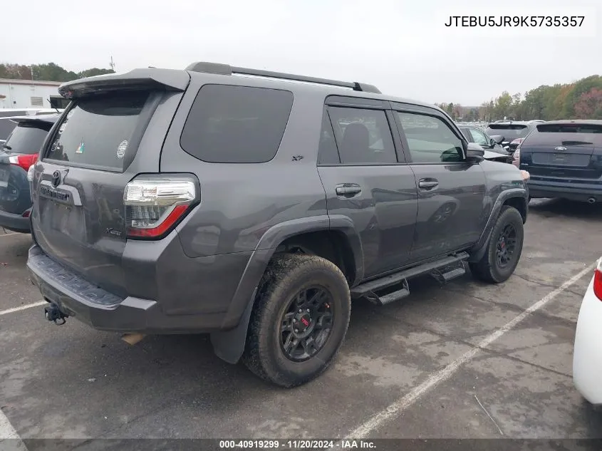 2019 Toyota 4Runner Sr5 VIN: JTEBU5JR9K5735357 Lot: 40919299