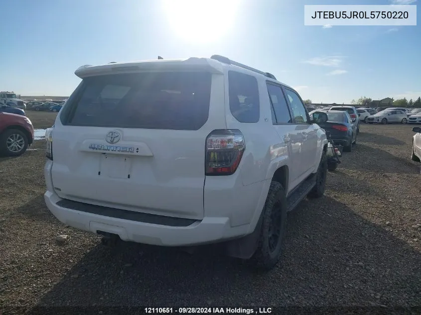 JTEBU5JR0L5750220 2020 Toyota 4Runner