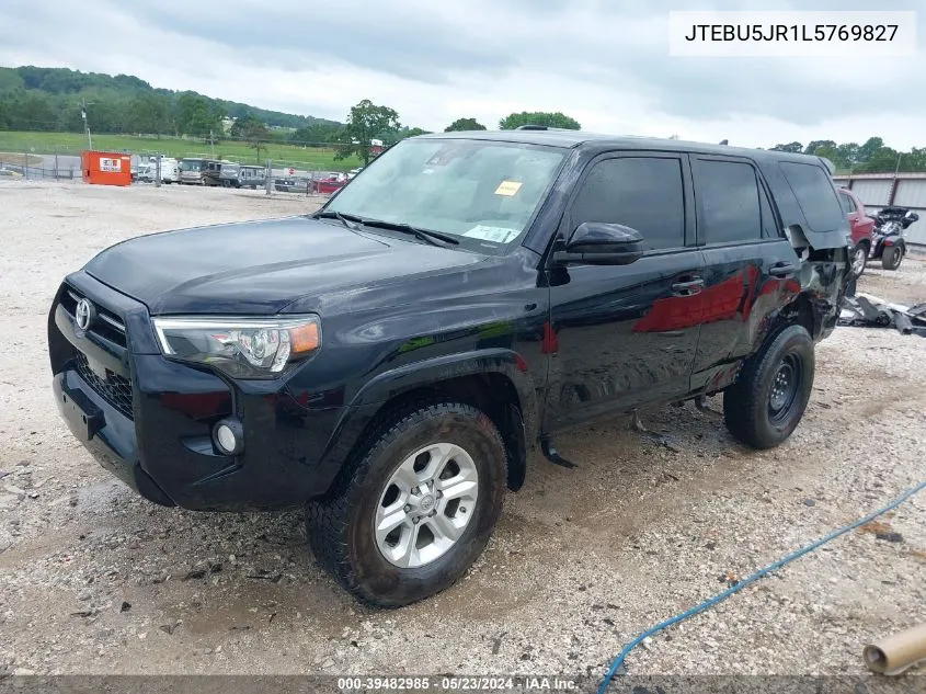 2020 Toyota 4Runner Sr5 VIN: JTEBU5JR1L5769827 Lot: 39482985