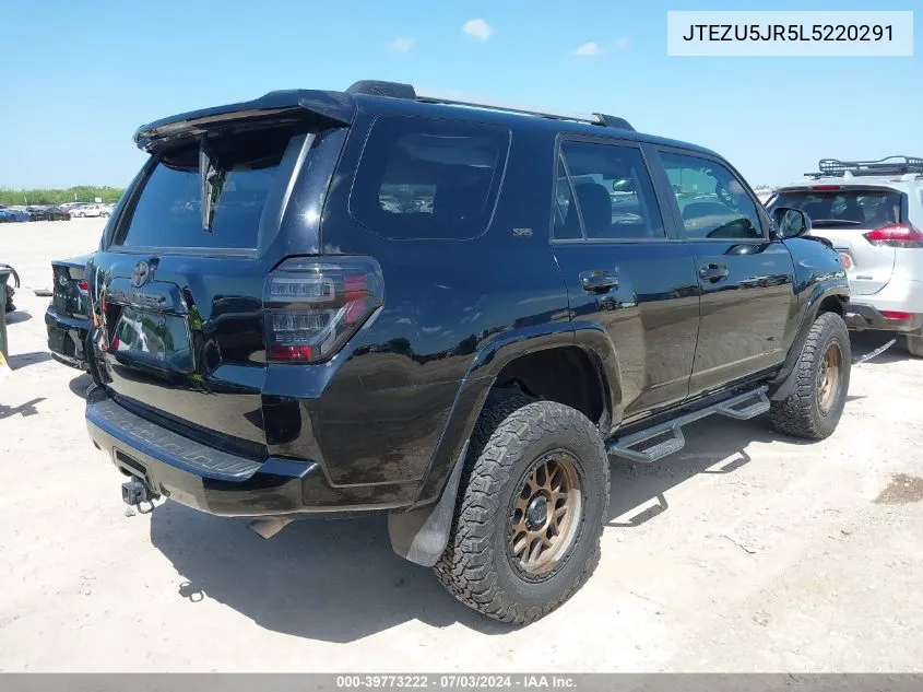 2020 Toyota 4Runner Sr5 VIN: JTEZU5JR5L5220291 Lot: 39773222