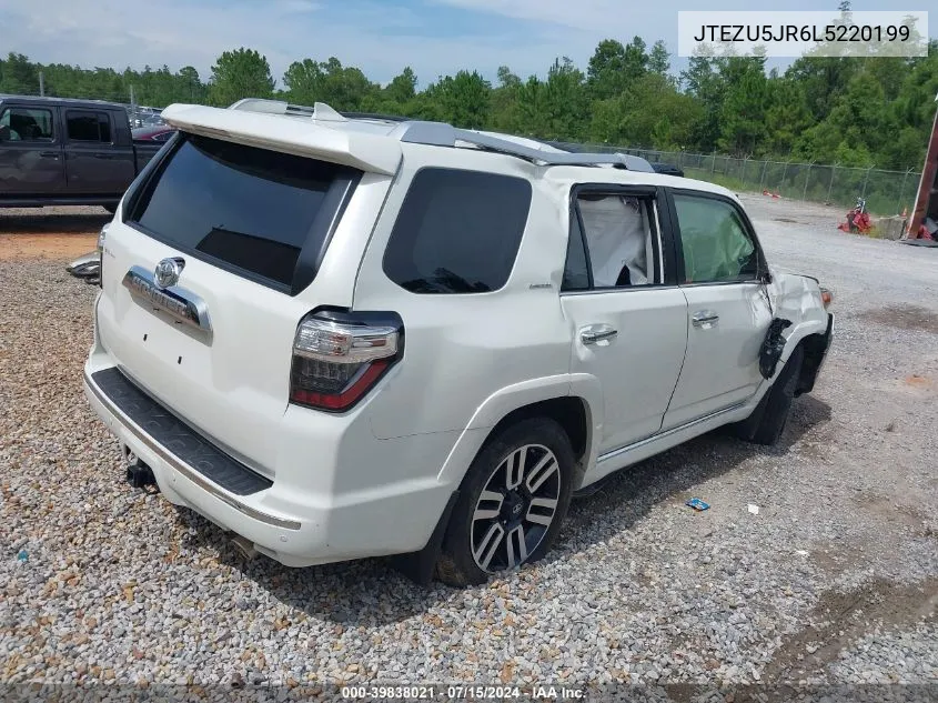 2020 Toyota 4Runner Limited VIN: JTEZU5JR6L5220199 Lot: 39838021