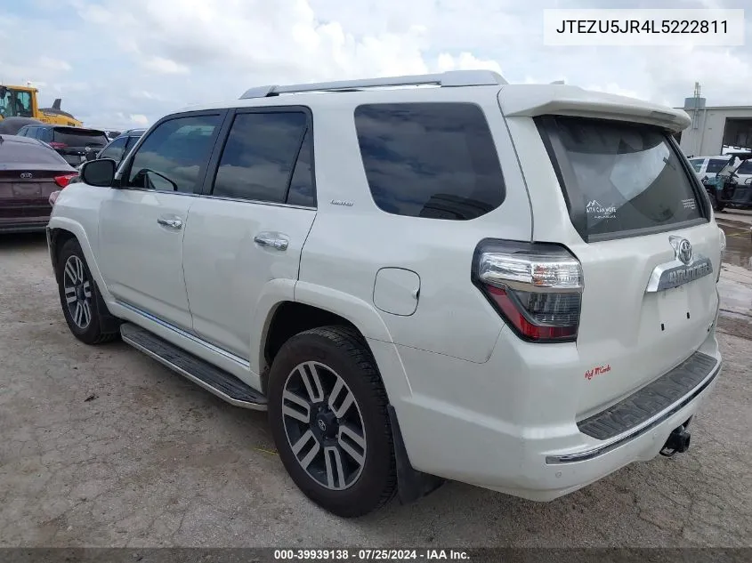 2020 Toyota 4Runner Limited VIN: JTEZU5JR4L5222811 Lot: 39939138