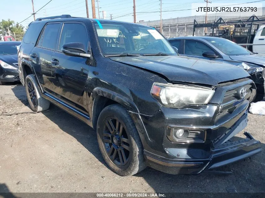 2020 Toyota 4Runner Sr5/Sr5 Premium/Venture/Limited/Night Shade/Trd Off Road/Trd Off Road Prem/Trd Pro VIN: JTEBU5JR2L5763793 Lot: 40066212