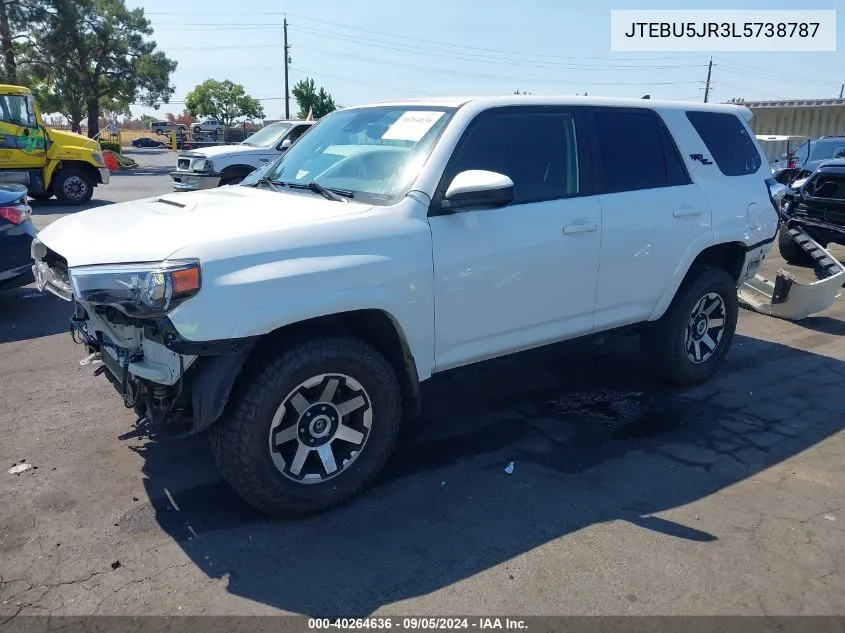 2020 Toyota 4Runner Trd Off Road VIN: JTEBU5JR3L5738787 Lot: 40264636