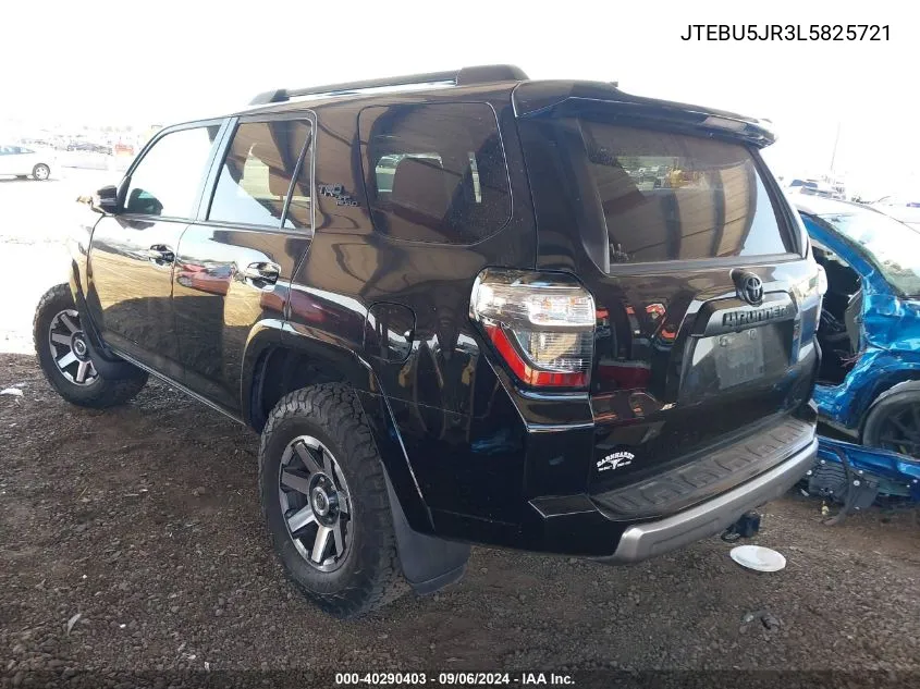 2020 Toyota 4Runner Trd Off Road Premium VIN: JTEBU5JR3L5825721 Lot: 40290403