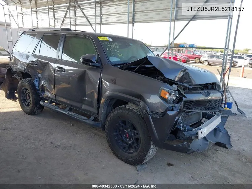 2020 Toyota 4Runner Sr5 Premium VIN: JTEZU5JR2L5218157 Lot: 40342330