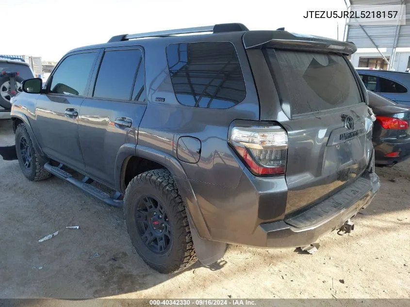 2020 Toyota 4Runner Sr5/Sr5 Premium/Limited/N VIN: JTEZU5JR2L5218157 Lot: 40342330