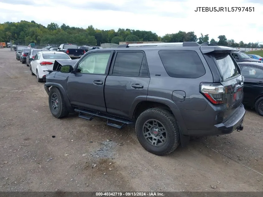 2020 Toyota 4Runner Sr5 Premium VIN: JTEBU5JR1L5797451 Lot: 40342719