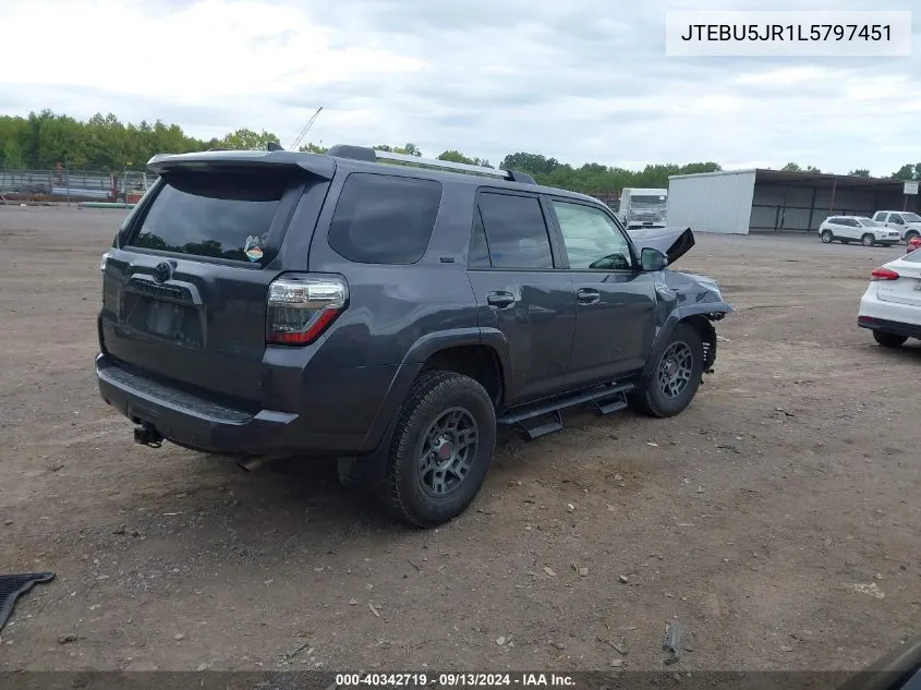 2020 Toyota 4Runner Sr5 Premium VIN: JTEBU5JR1L5797451 Lot: 40342719