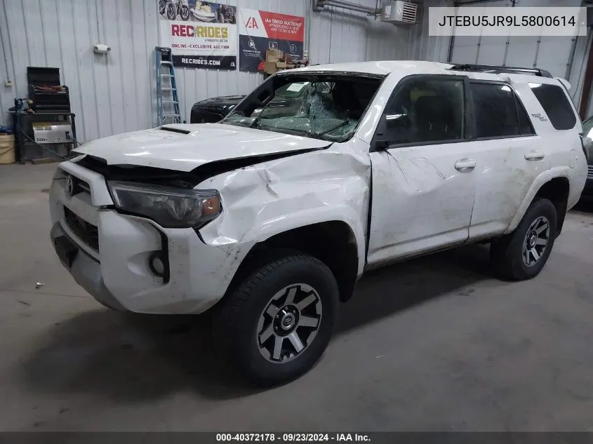 2020 Toyota 4Runner Sr5/Sr5 Premium/Venture/L VIN: JTEBU5JR9L5800614 Lot: 40372178