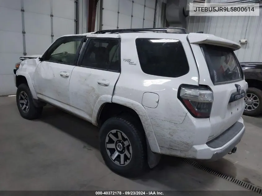 2020 Toyota 4Runner Sr5/Sr5 Premium/Venture/L VIN: JTEBU5JR9L5800614 Lot: 40372178