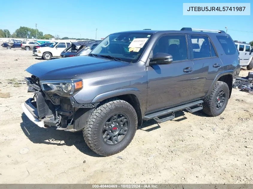 2020 Toyota 4Runner Sr5 Premium VIN: JTEBU5JR4L5741987 Lot: 40440469