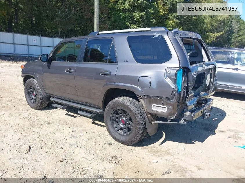 2020 Toyota 4Runner Sr5 Premium VIN: JTEBU5JR4L5741987 Lot: 40440469