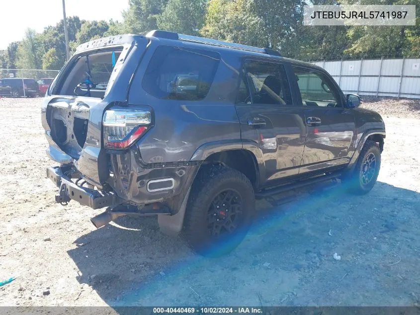 2020 Toyota 4Runner Sr5 Premium VIN: JTEBU5JR4L5741987 Lot: 40440469