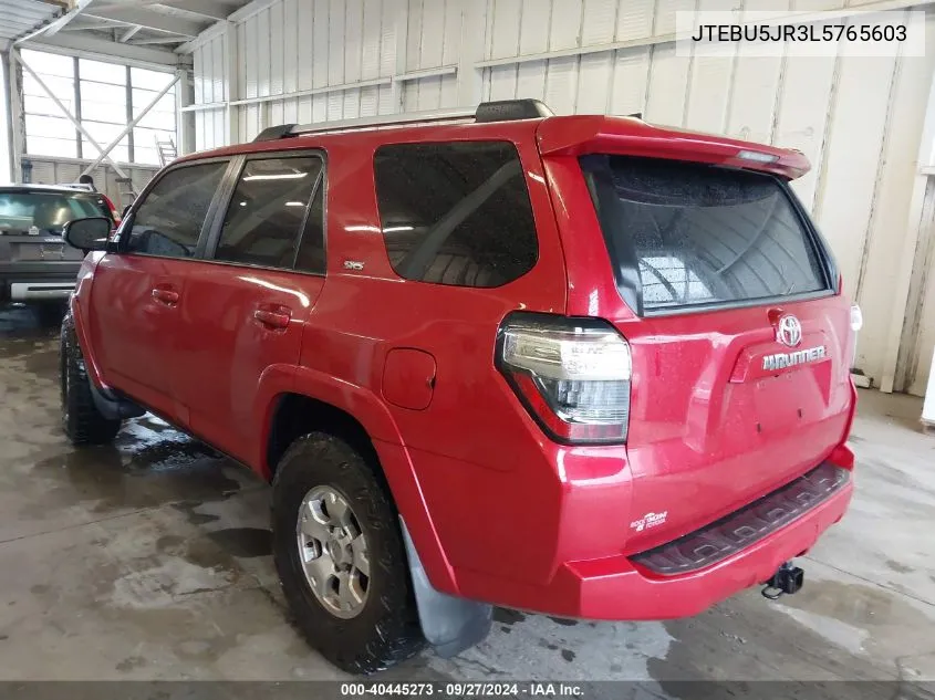 2020 Toyota 4Runner Sr5 Premium VIN: JTEBU5JR3L5765603 Lot: 40445273