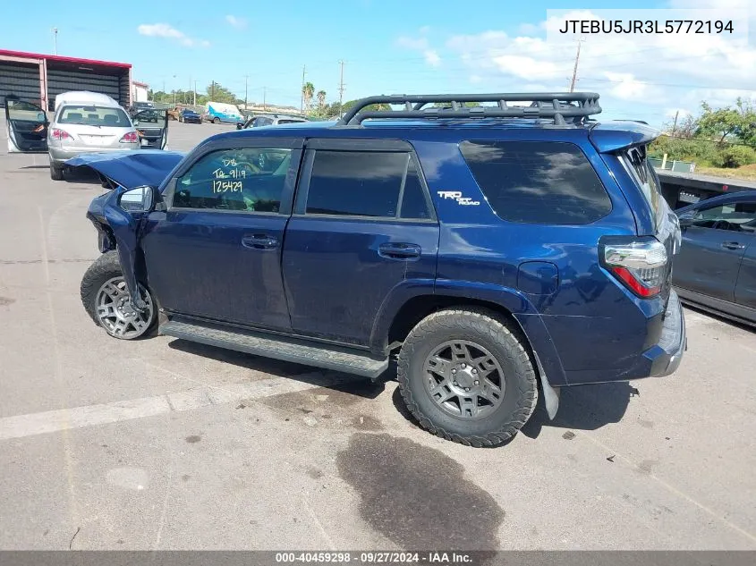 JTEBU5JR3L5772194 2020 Toyota 4Runner Trd Off Road