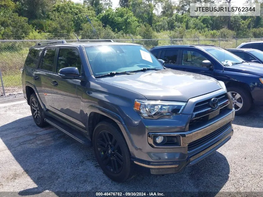 2020 Toyota 4Runner Sr5/Sr5 Premium/Venture/L VIN: JTEBU5JR1L5762344 Lot: 40476782