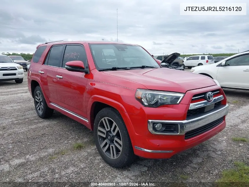 2020 Toyota 4Runner Limited VIN: JTEZU5JR2L5216120 Lot: 40480903