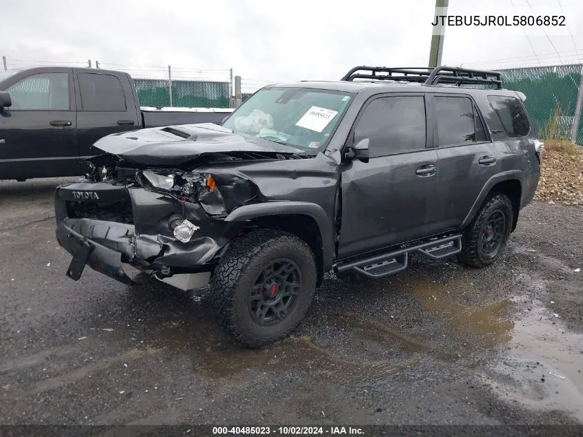 2020 Toyota 4Runner Trd Pro VIN: JTEBU5JR0L5806852 Lot: 40485023