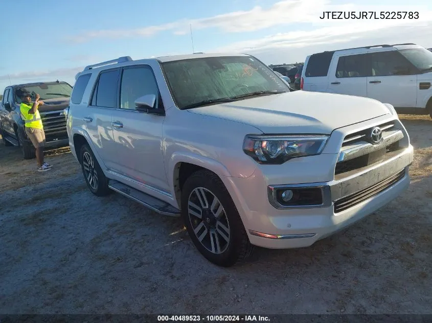 2020 Toyota 4Runner Sr5/Sr5 Premium/Limited/N VIN: JTEZU5JR7L5225783 Lot: 40489523