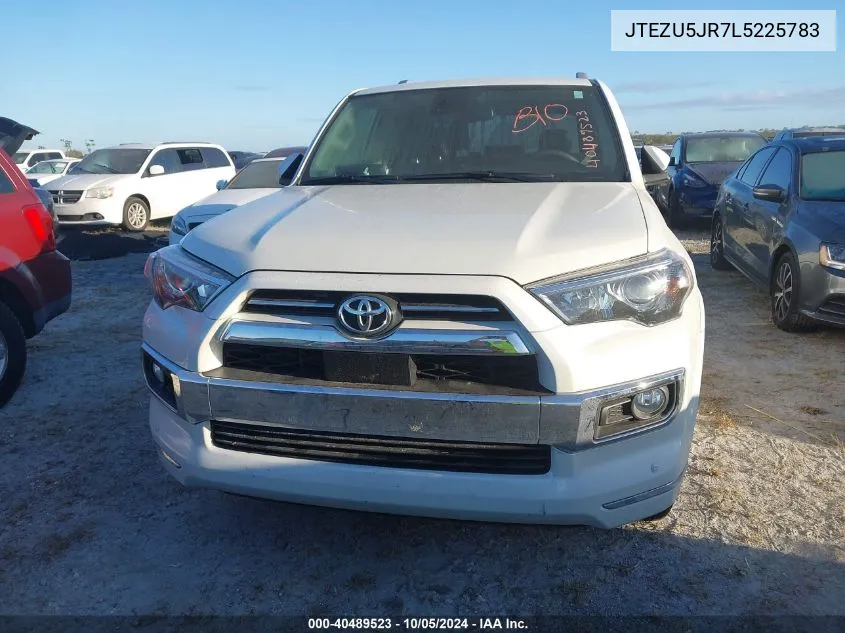 2020 Toyota 4Runner Limited VIN: JTEZU5JR7L5225783 Lot: 40489523