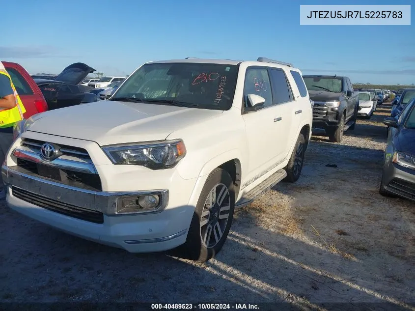 2020 Toyota 4Runner Sr5/Sr5 Premium/Limited/N VIN: JTEZU5JR7L5225783 Lot: 40489523