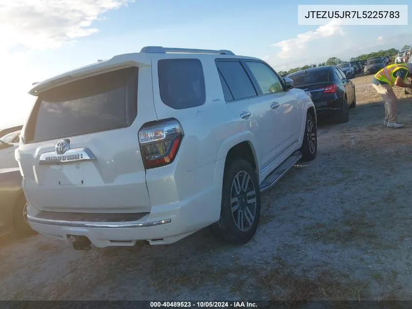 2020 Toyota 4Runner Sr5/Sr5 Premium/Limited/N VIN: JTEZU5JR7L5225783 Lot: 40489523