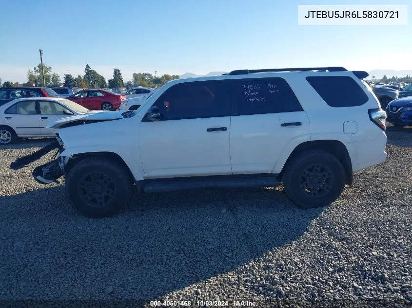 2020 Toyota 4Runner Venture Special Edition VIN: JTEBU5JR6L5830721 Lot: 40501468