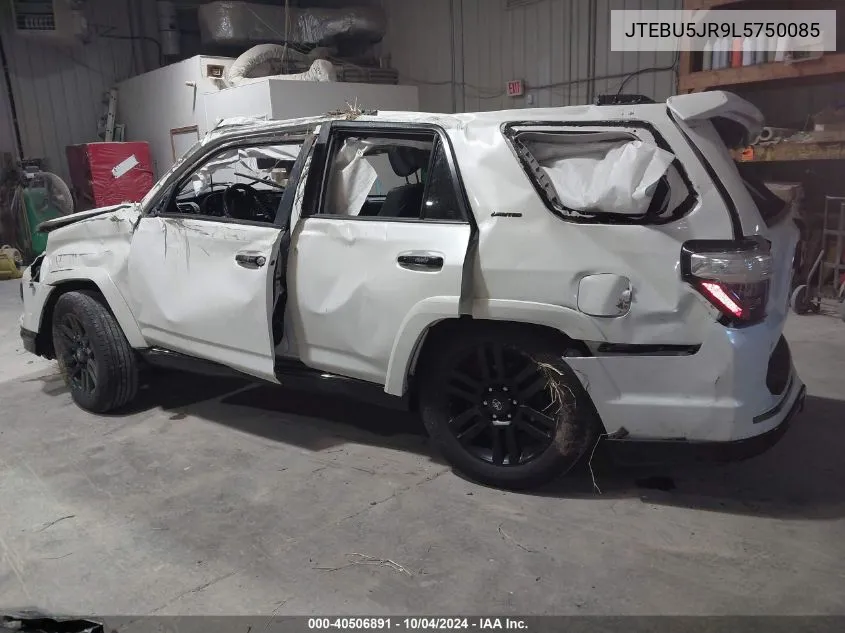 2020 Toyota 4Runner Nightshade Special Edition VIN: JTEBU5JR9L5750085 Lot: 40506891