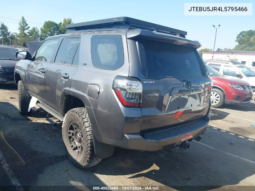 2020 Toyota 4Runner Sr5/Sr5 Premium/Venture/L VIN: JTEBU5JR4L5795466 Lot: 40522488