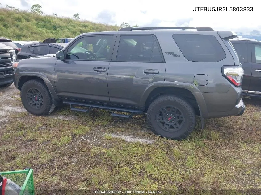 JTEBU5JR3L5803833 2020 Toyota 4Runner Sr5/Sr5 Premium/Venture/L