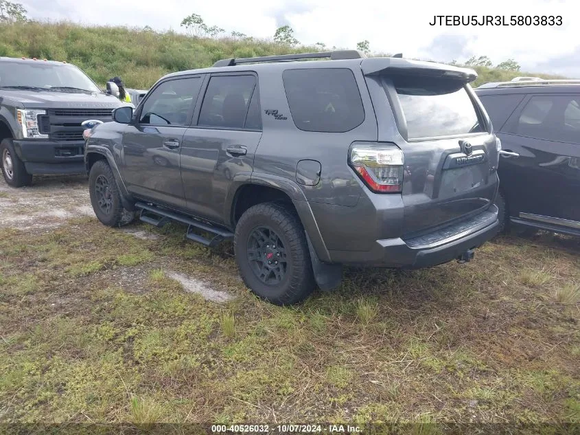 JTEBU5JR3L5803833 2020 Toyota 4Runner Sr5/Sr5 Premium/Venture/L