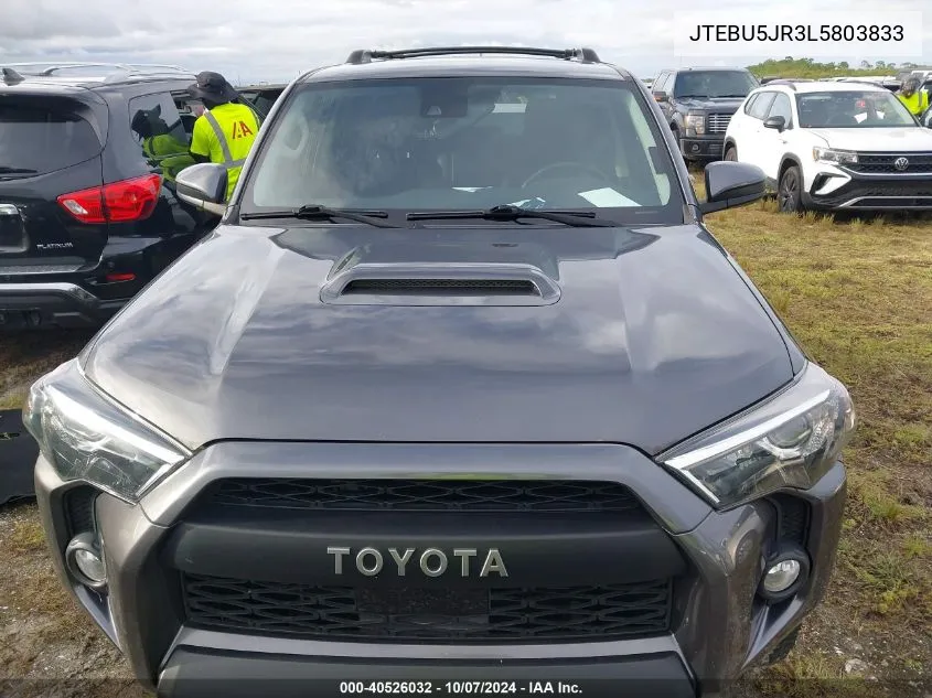 2020 Toyota 4Runner Sr5/Sr5 Premium/Venture/L VIN: JTEBU5JR3L5803833 Lot: 40526032