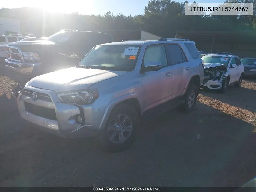 2020 Toyota 4Runner Sr5/Sr5 Premium/Venture/L VIN: JTEBU5JR1L5744667 Lot: 40536524