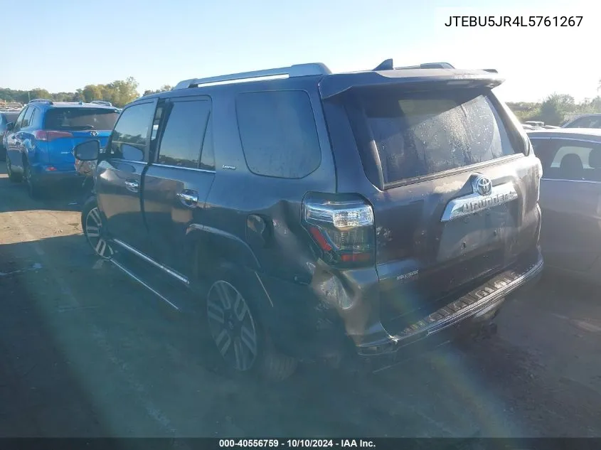 2020 Toyota 4Runner Limited VIN: JTEBU5JR4L5761267 Lot: 40556759