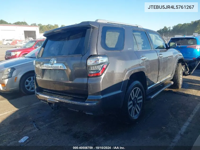 2020 Toyota 4Runner Limited VIN: JTEBU5JR4L5761267 Lot: 40556759