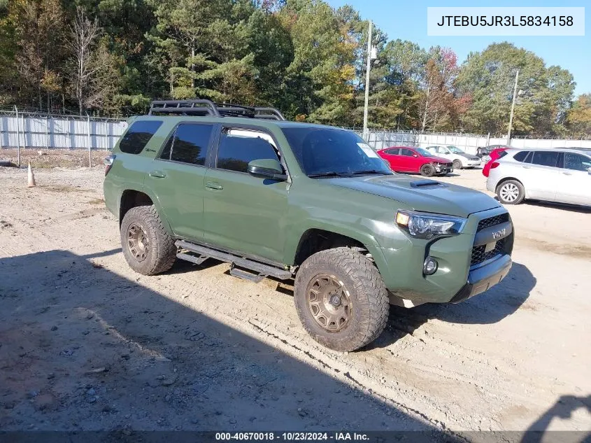 2020 Toyota 4Runner Trd Pro VIN: JTEBU5JR3L5834158 Lot: 40670018