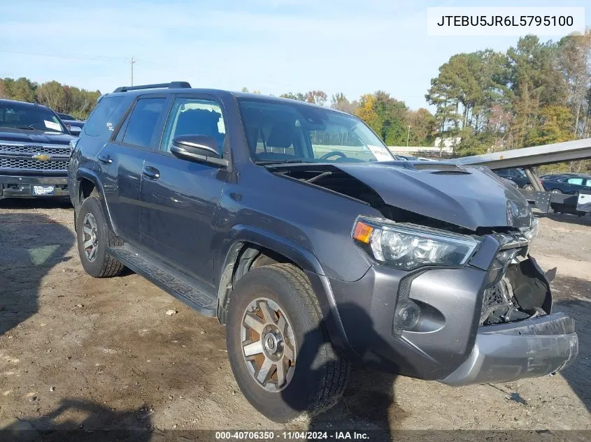 2020 Toyota 4Runner Trd Off Road Premium VIN: JTEBU5JR6L5795100 Lot: 40706350