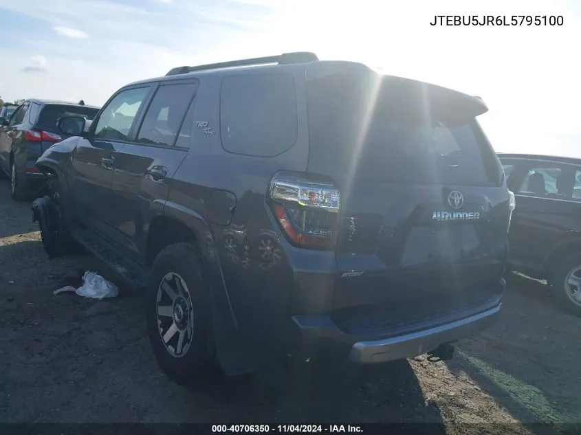 2020 Toyota 4Runner Trd Off Road Premium VIN: JTEBU5JR6L5795100 Lot: 40706350