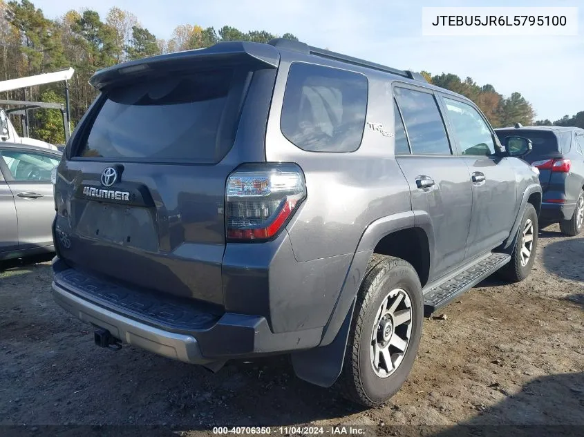 2020 Toyota 4Runner Trd Off Road Premium VIN: JTEBU5JR6L5795100 Lot: 40706350