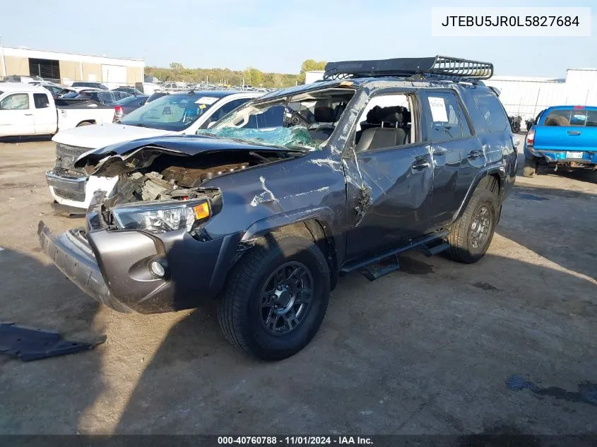 2020 Toyota 4Runner Venture Special Edition VIN: JTEBU5JR0L5827684 Lot: 40760788