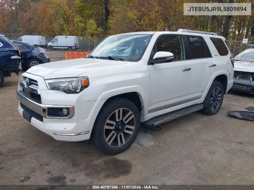 2020 Toyota 4Runner Limited VIN: JTEBU5JR9L5809894 Lot: 40797386