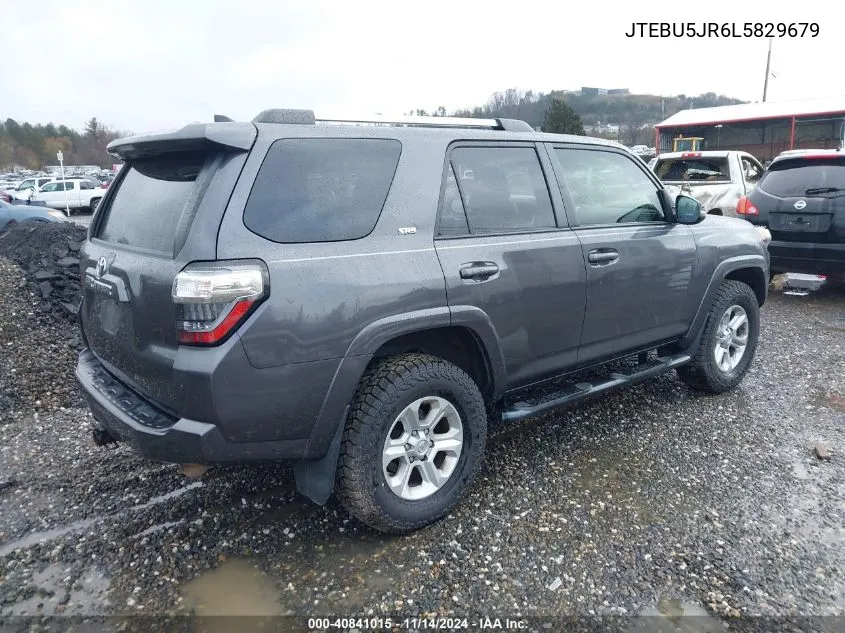 2020 Toyota 4Runner Sr5 Premium VIN: JTEBU5JR6L5829679 Lot: 40841015