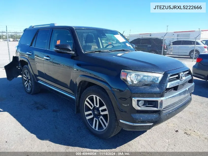 2020 Toyota 4Runner Limited VIN: JTEZU5JRXL5222666 Lot: 40846934